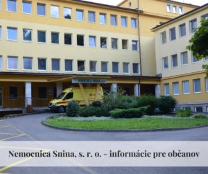 Nemocnica Snina, s. r. o. rozšírila svoje portfólio o ďalšie chirurgické operačné výkony